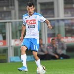 Lozano in campo contro l'Atalanta