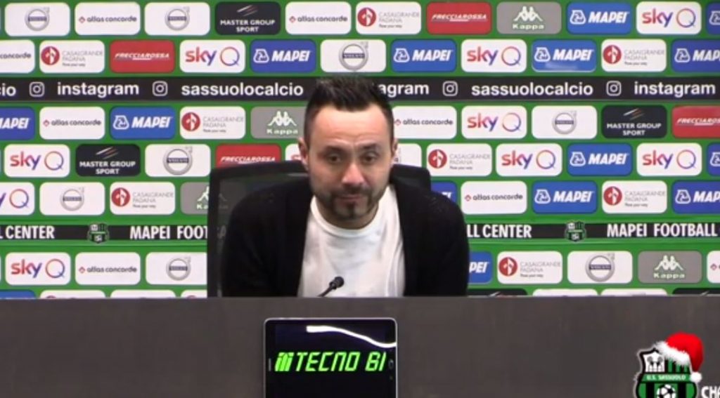 De Zerbi conferenza Sassuolo-Napoli