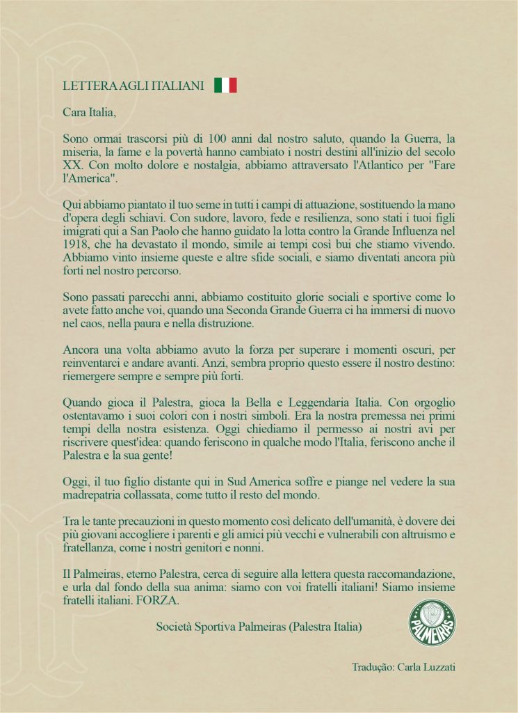 Lettera Palmeiras