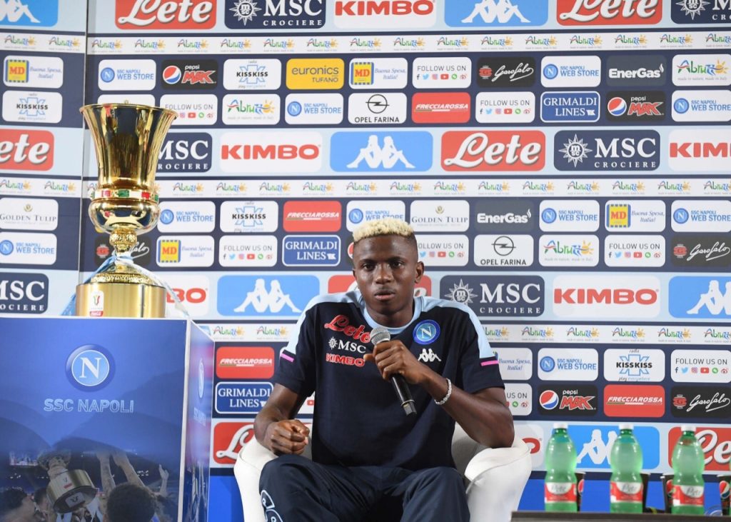 Osimhen conferenza Napoli