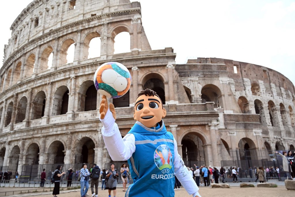UEFA Euro 2020 Mascot SKillzy Shooting In Rome