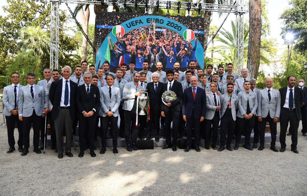 President Sergio Mattarella  Meets National Men's Football Team