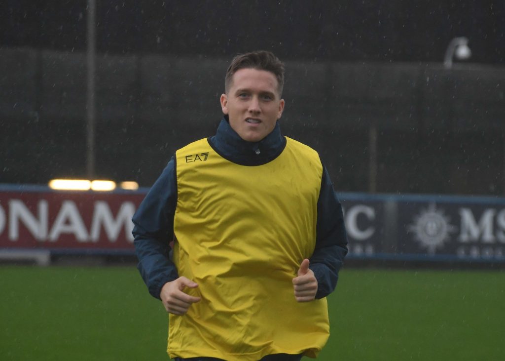 Zielinski, allenamento