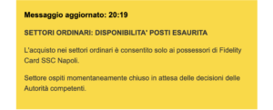 caos biglietti napoli samp
