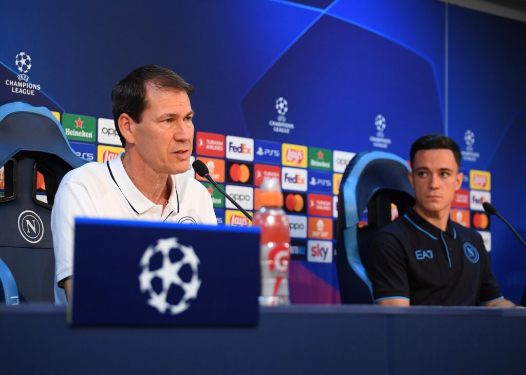 SSC Napoli Training Session And Press Conference - UEFA Champions League 2023/24