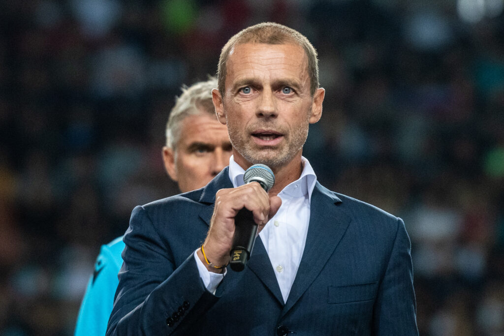 Ceferin UEFA FIGC commissariamento Euro 2032 Italia 2026