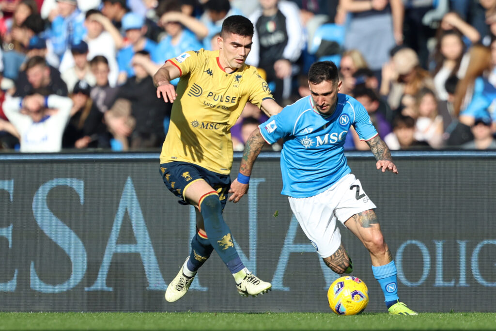 Le immagini del primo tempo di Napoli-Genoa