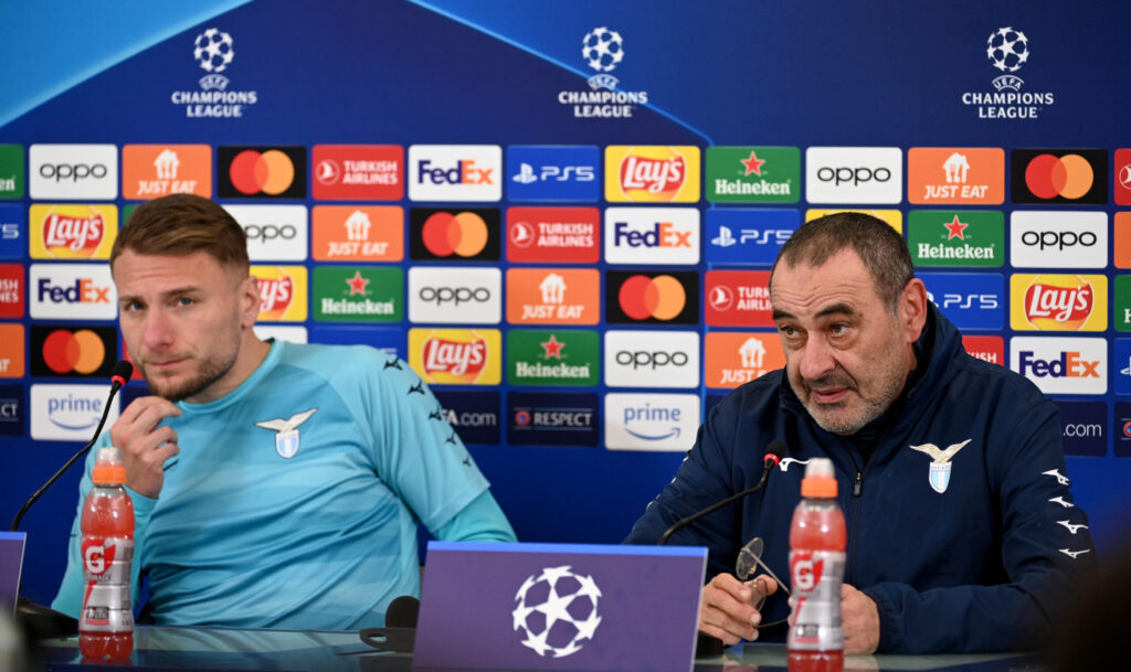 SS Lazio Training Session And Press Conference - UEFA Champions League 2023/24