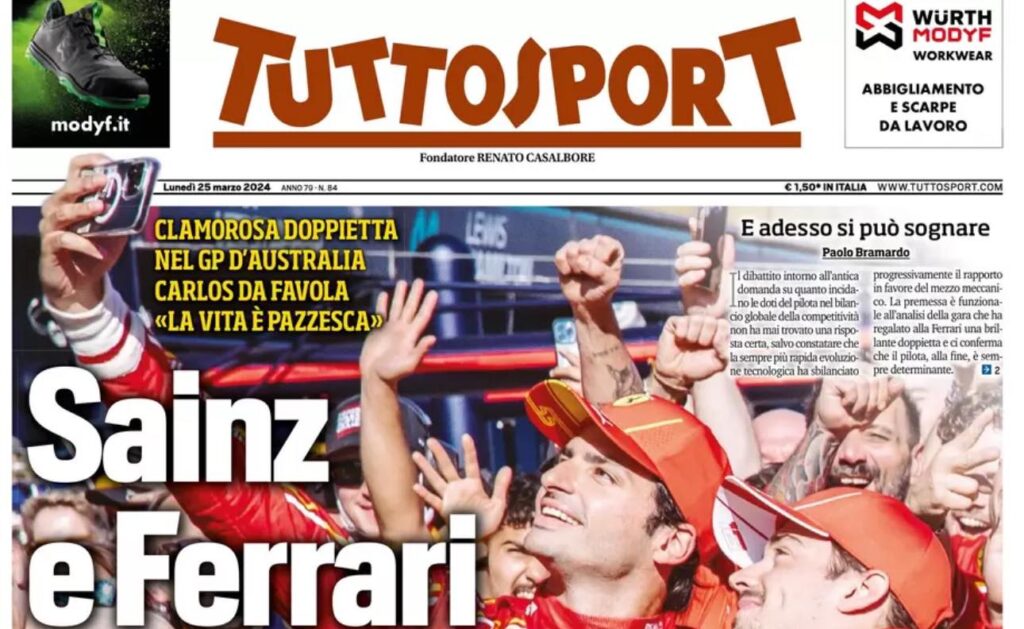PRIMA PAGINA TUTTOSPORT OGGI