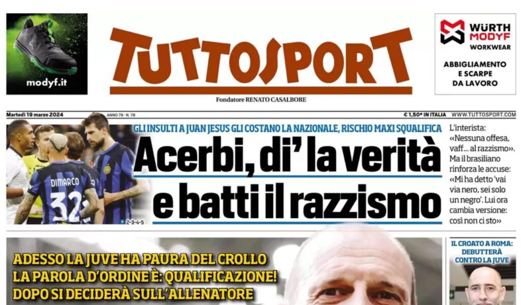 PRIMA PAGINA tuttosport