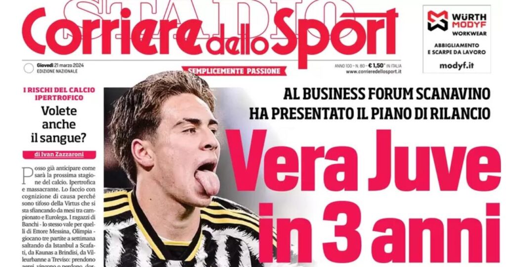 PRIMA PAGINA CORRIERE DELLO SPORT OGGI