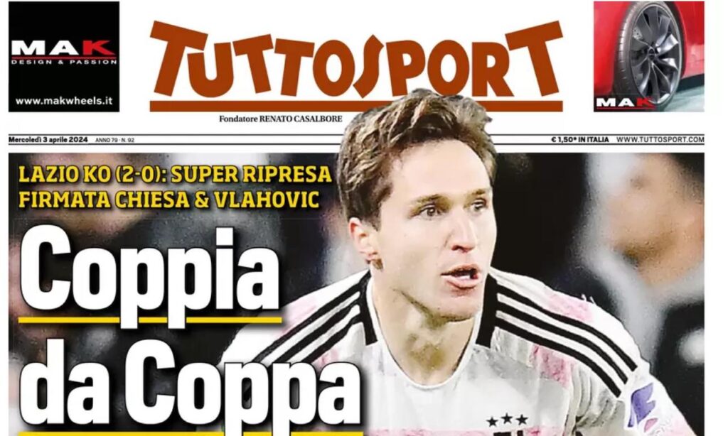 PRIMA PAGINA TUTTOSPORT OGGI
