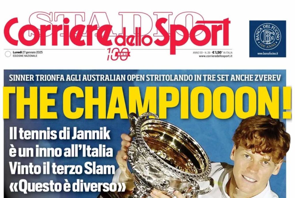 prima pagina corriere dello sport oggi