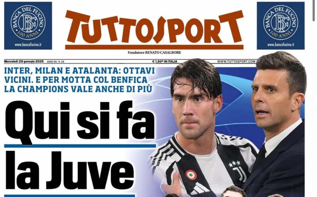 prima pagina tuttosport oggi