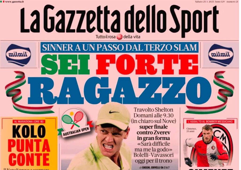 PRIMA PAGINA GAZZETTA DELLO SPORT OGGI: “Inzaghi al rinnovo, ci metto la firma”