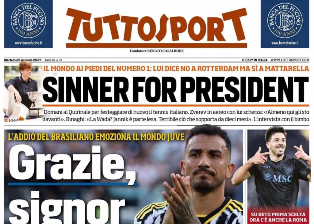 prima pagina tuttosport oggi