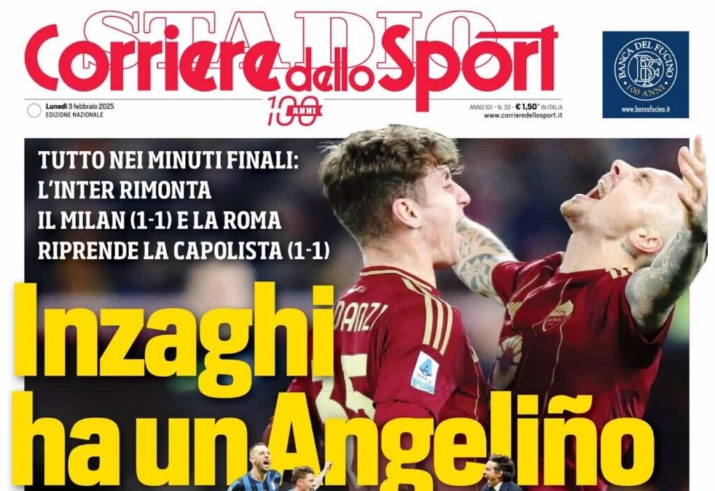 prima pagina corriere dello sport oggi