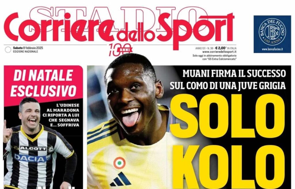 prima pagina corriere dello sport oggi