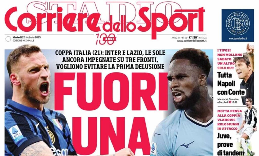 prima pagina corriere dello sport oggi