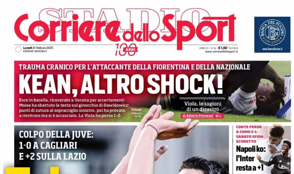 prima pagina corriere dello sport oggi