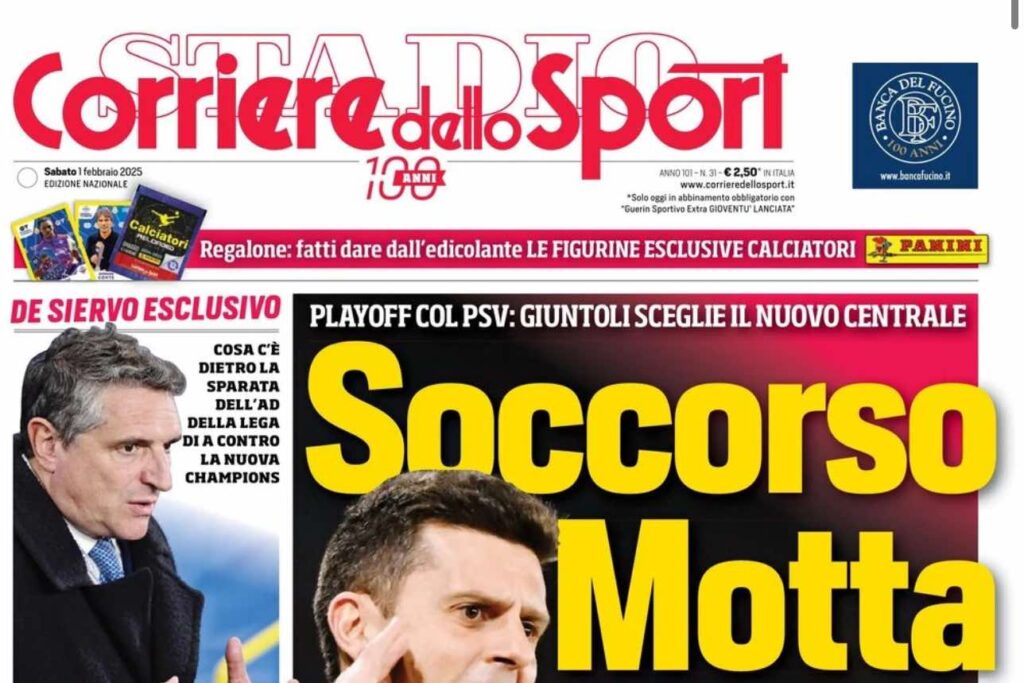 prima pagina corriere dello sport oggi