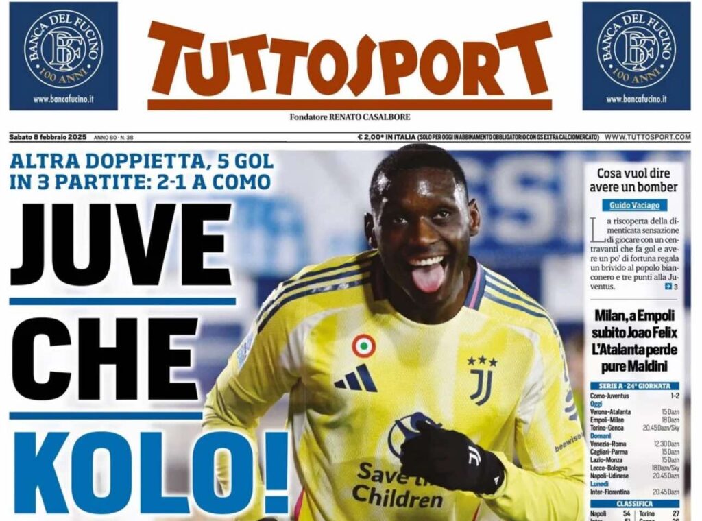 prima pagina tuttosport oggi