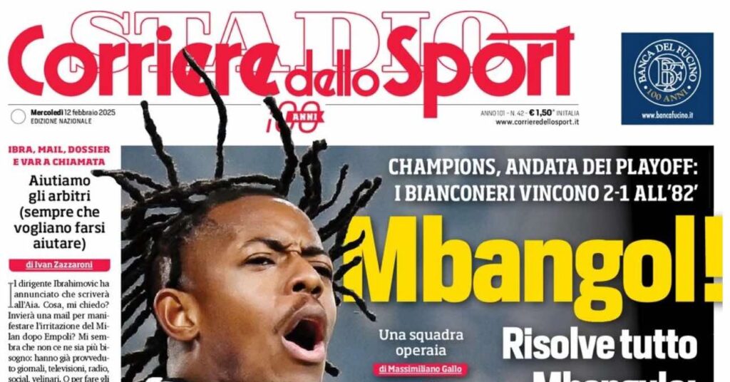 prima pagina corriere dello sport oggi