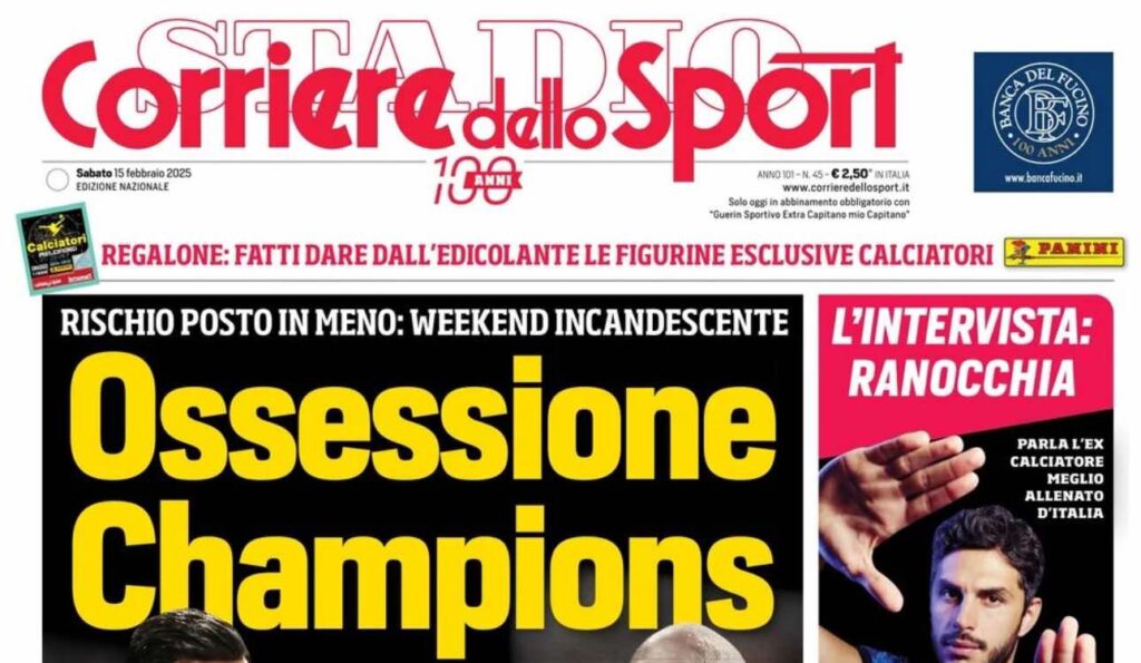 prima pagina corriere dello sport oggi