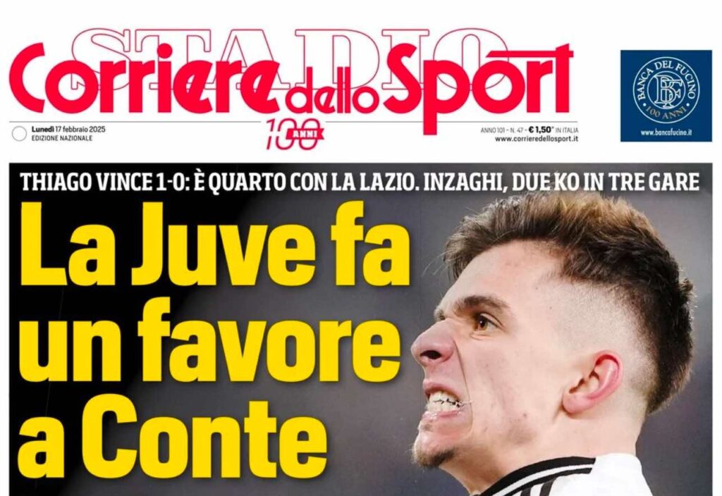 prima pagina corriere dello sport oggi
