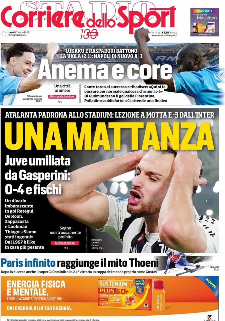 prima pagina corriere dello sport oggi