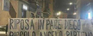 Striscione per Diego De Vivo