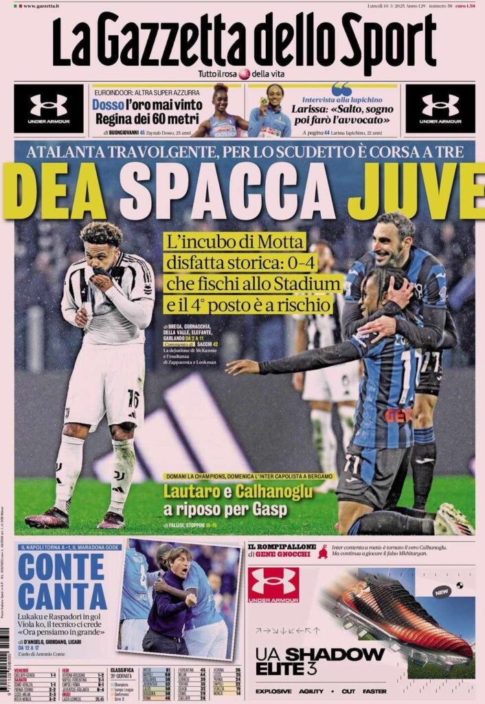 PRIMA PAGINA GAZZETTA DELLO SPORT OGGI: “Inzaghi al rinnovo, ci metto la firma”