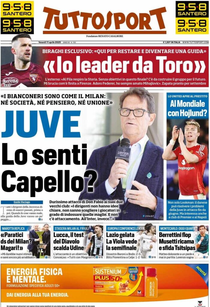 prima pagina tuttosport oggi