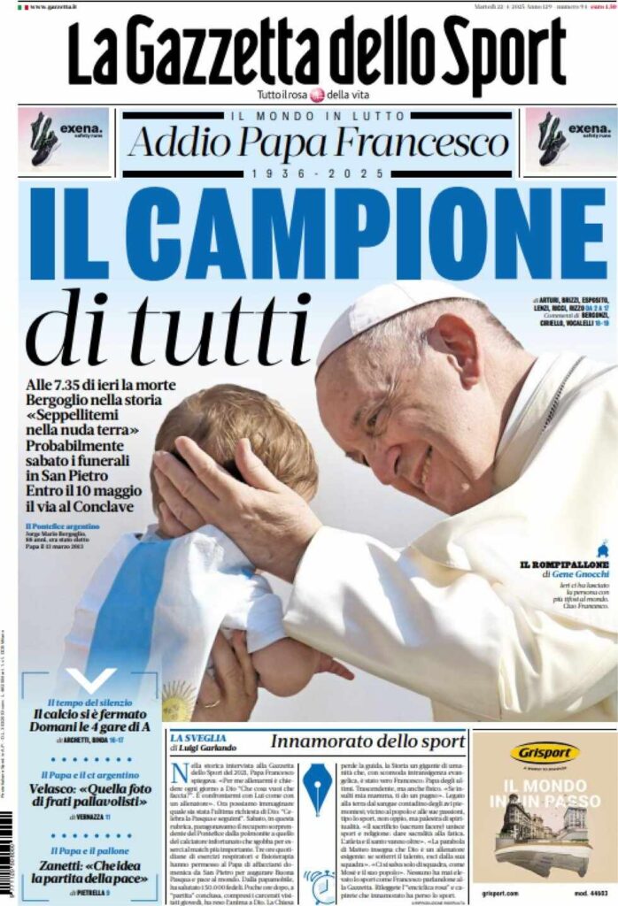 PRIMA PAGINA GAZZETTA DELLO SPORT OGGI: “Inzaghi al rinnovo, ci metto la firma”