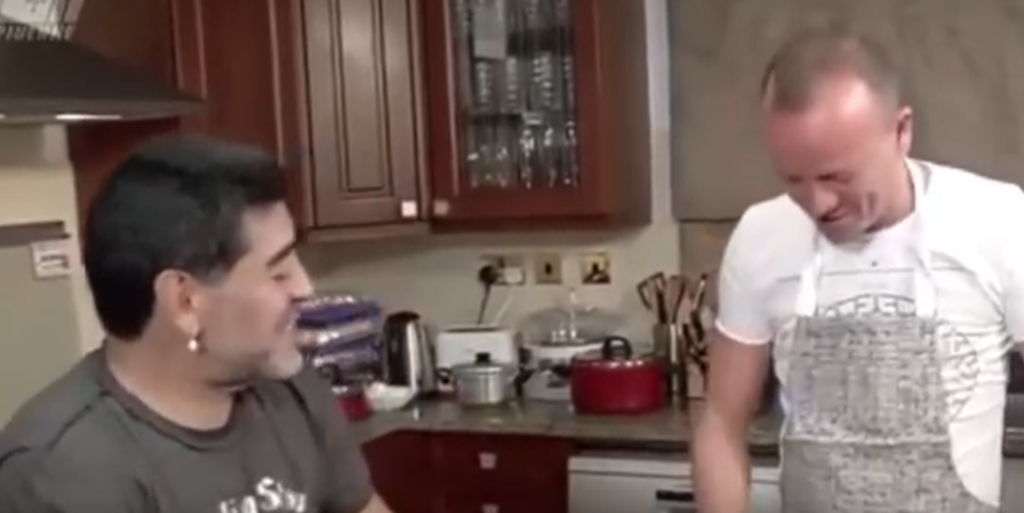 Maradona e D'Alessio ai fornelli