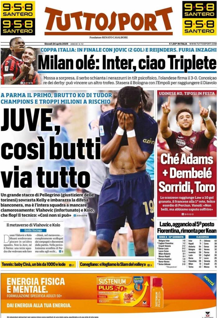 prima pagina tuttosport oggi