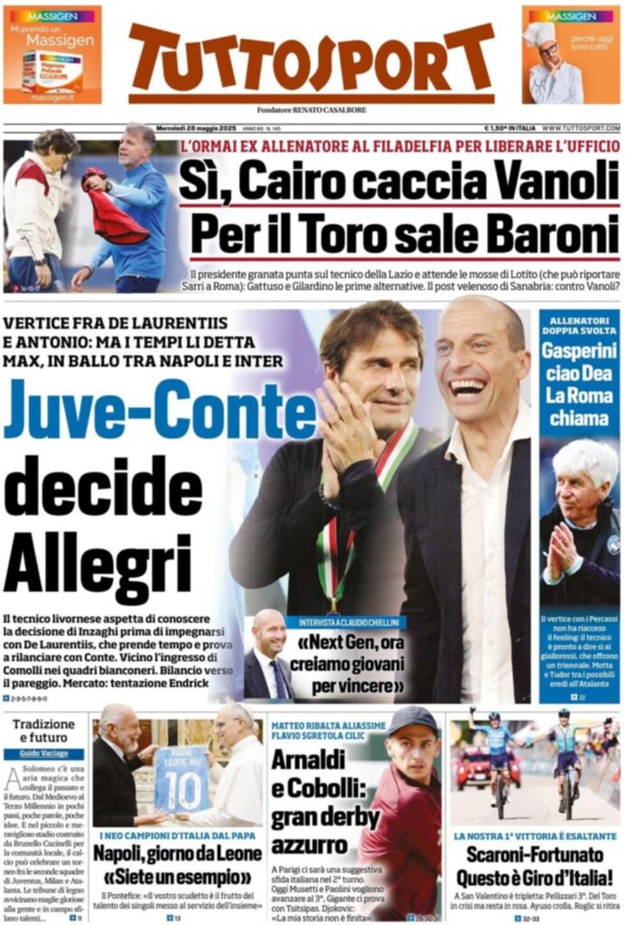 prima pagina tuttosport oggi