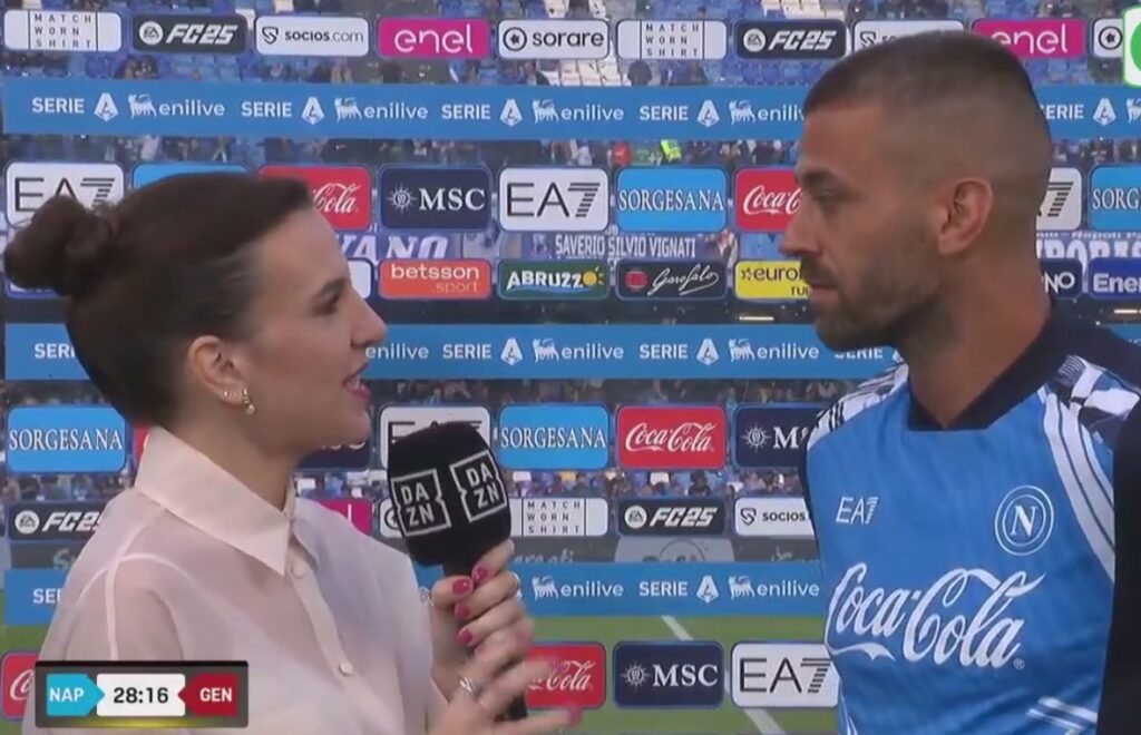 Spinazzola nel pre-partita