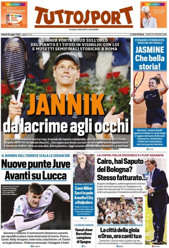 prima pagina tuttosport oggi