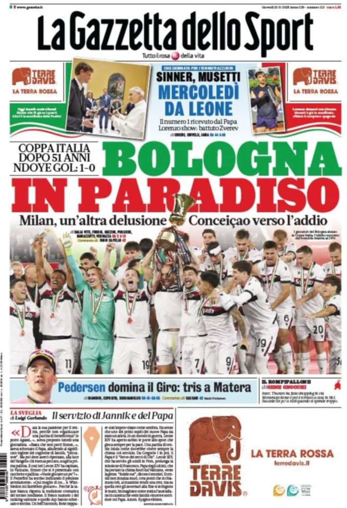 PRIMA PAGINA GAZZETTA DELLO SPORT OGGI: “Inzaghi al rinnovo, ci metto la firma”