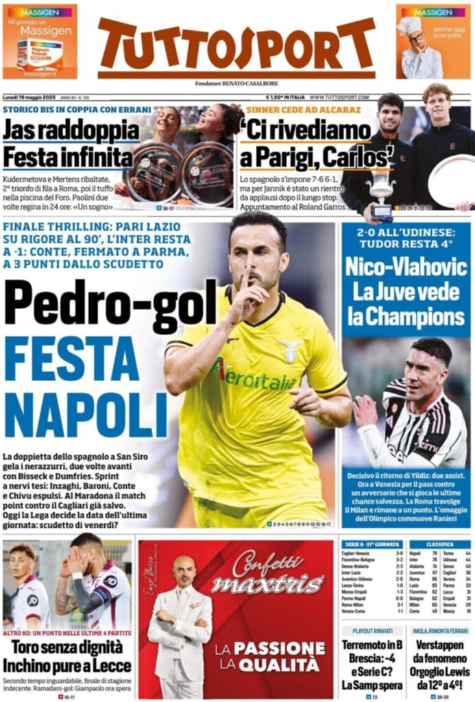 prima pagina tuttosport oggi