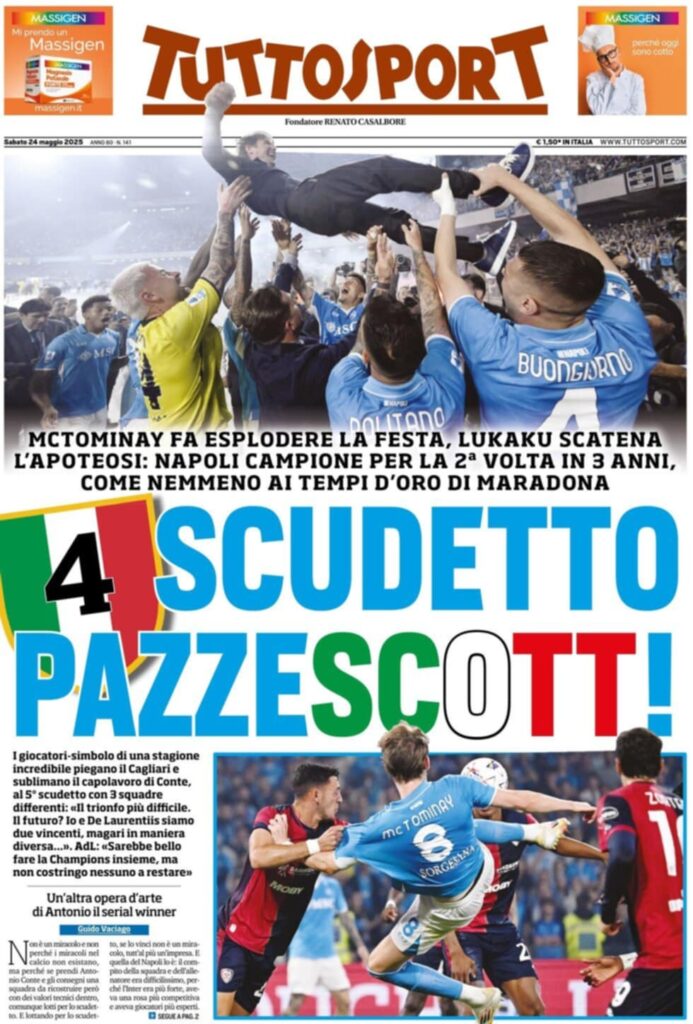 prima pagina tuttosport oggi
