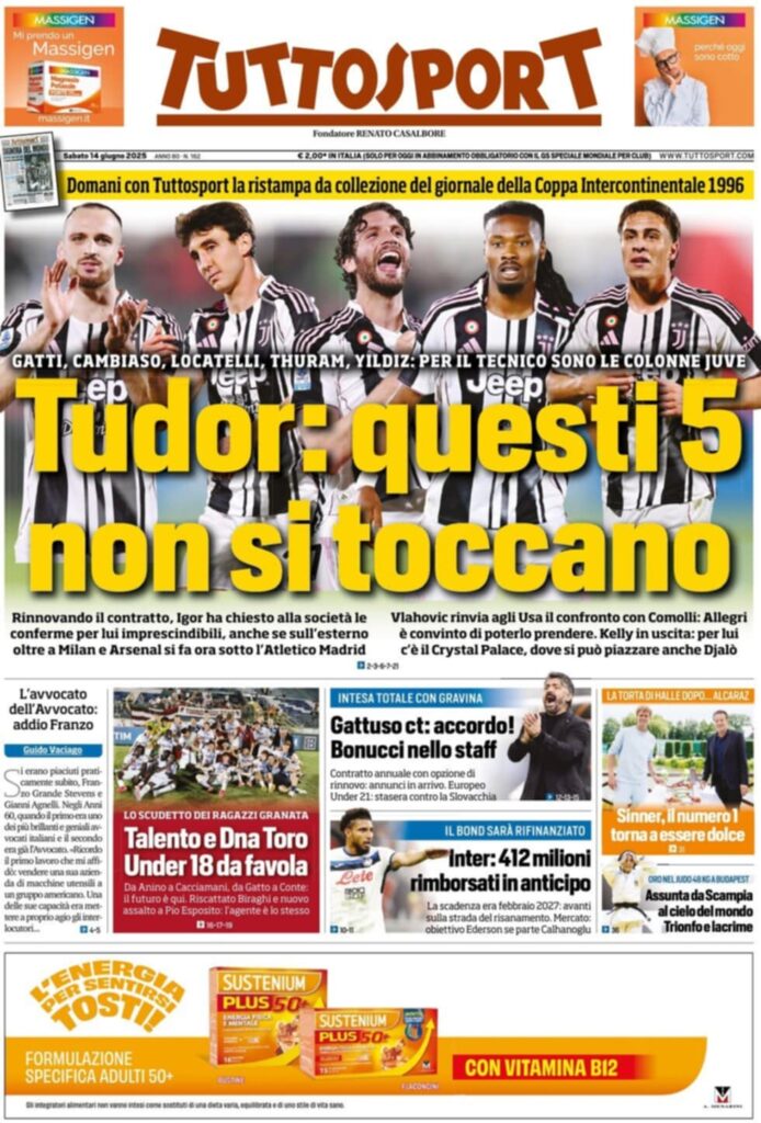 prima pagina tuttosport oggi