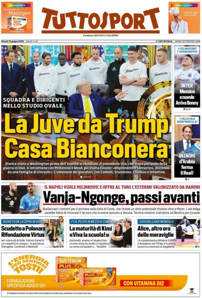 prima pagina tuttosport oggi