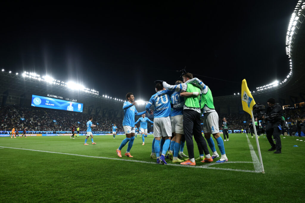 Napoli MIlan e la foto di Maradona