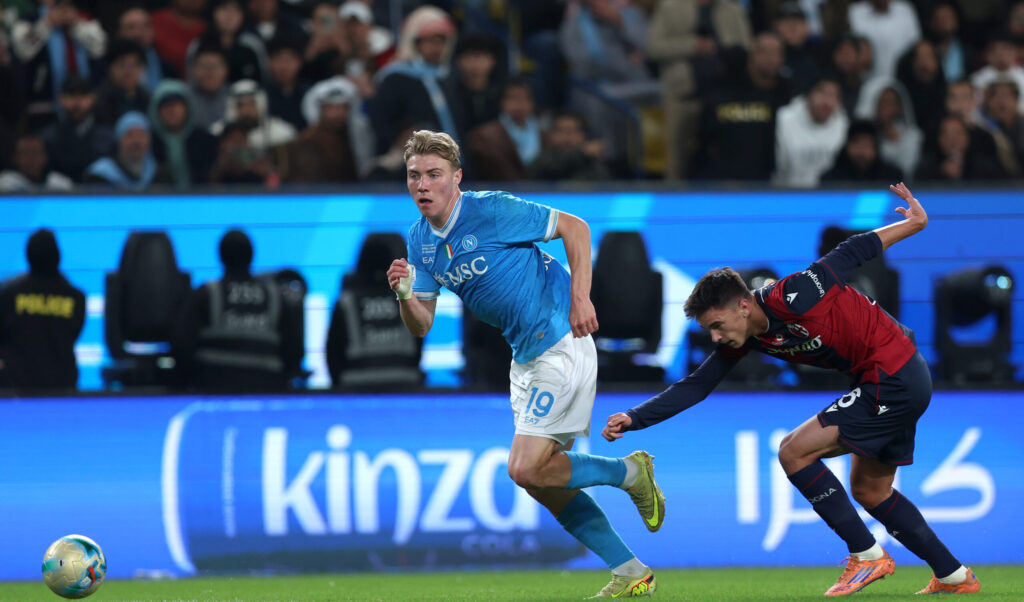 hojlund napoli supercoppa