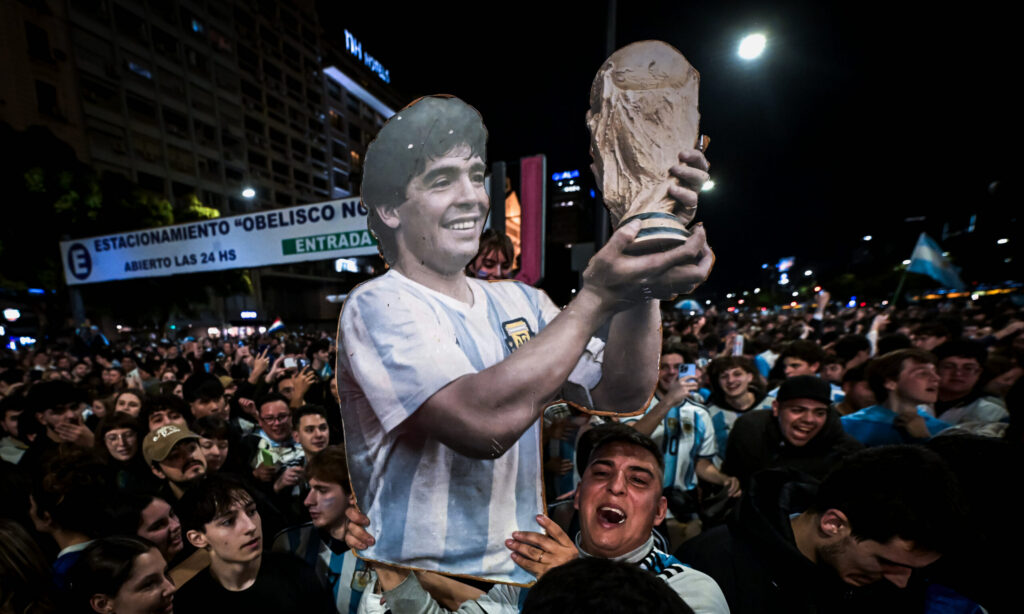 Fans Of Argentina Celebrate The Victory Against England In The FIFA World Cup 2026