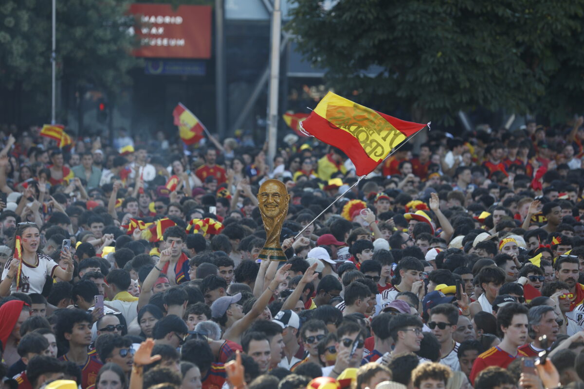 Football Fans Watch FIFA World Cup 2026 Spain v Argentina Final