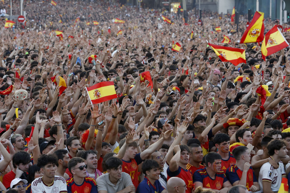 Football Fans Watch FIFA World Cup 2026 Spain v Argentina Final