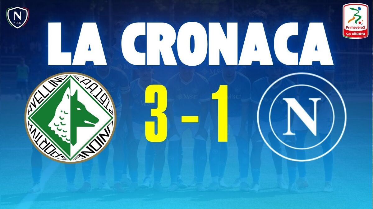Il Napoli cade 3-1 nel derby con l'Avellino. Gli azzurrini provano a riaprirla nel finale, ma Angelino al 93' chiude i giochi.